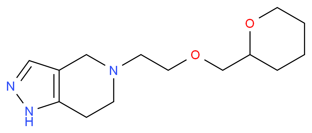 5-[2-(tetrahydro-2H-pyran-2-ylmethoxy)ethyl]-4,5,6,7-tetrahydro-1H-pyrazolo[4,3-c]pyridine_分子结构_CAS_)