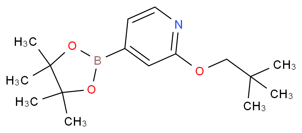 2-(2,2-dimethylpropoxy)-4-(tetramethyl-1,3,2-dioxaborolan-2-yl)pyridine_分子结构_CAS_1346707-94-5