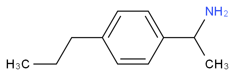 1-(4-Propylphenyl)ethanamine_分子结构_CAS_91339-01-4)