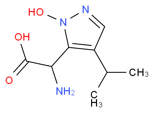 2-amino-2-(1-hydroxy-4-isopropyl-1H-pyrazol-5-yl)acetic acid_分子结构_CAS_1040284-00-1)