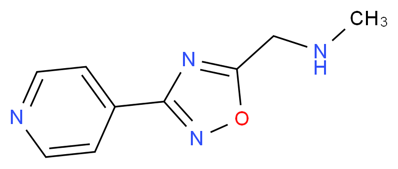 methyl({[3-(pyridin-4-yl)-1,2,4-oxadiazol-5-yl]methyl})amine_分子结构_CAS_915921-76-5