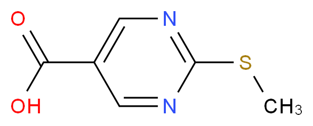 2-(Methylthio)pyrimidine-5-carboxylic acid_分子结构_CAS_110099-94-0)