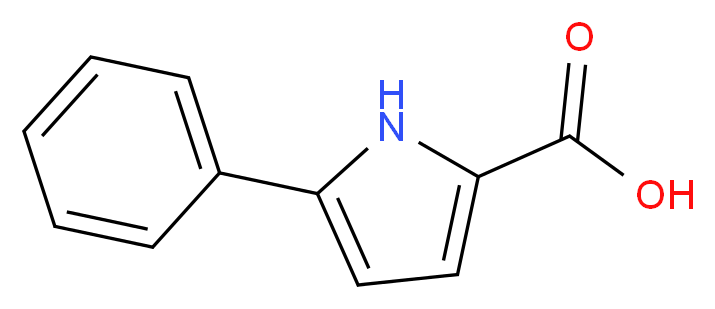 5-Phenyl-1H-pyrrole-2-carboxylic acid_分子结构_CAS_)