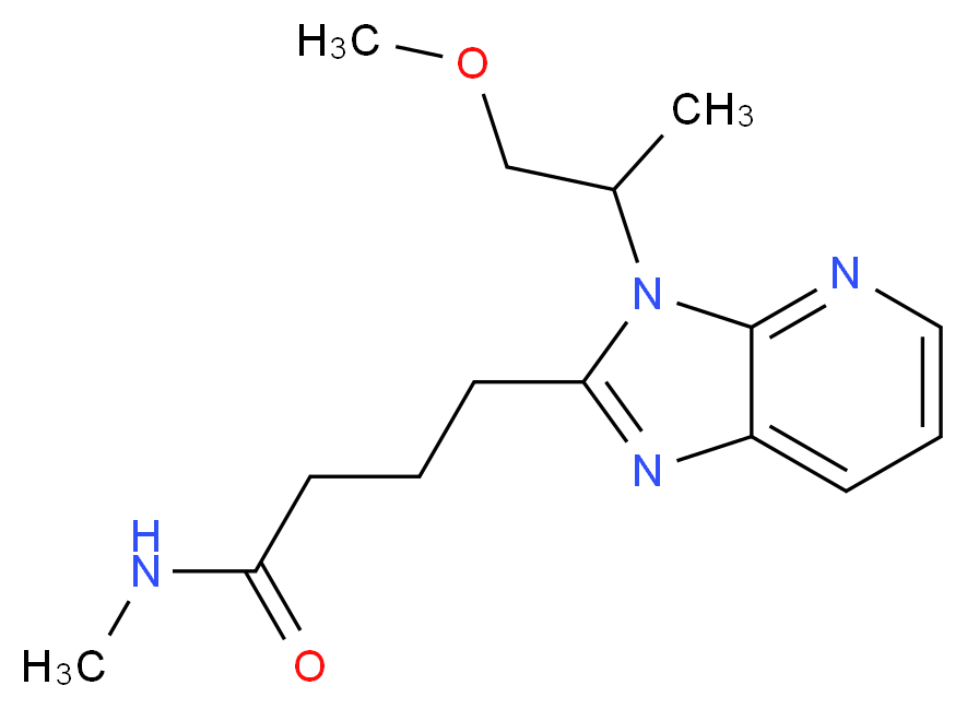 4-[3-(2-methoxy-1-methylethyl)-3H-imidazo[4,5-b]pyridin-2-yl]-N-methylbutanamide_分子结构_CAS_)