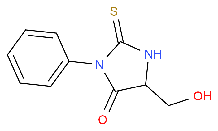 5-(hydroxymethyl)-3-phenyl-2-sulfanylideneimidazolidin-4-one_分子结构_CAS_5789-22-0