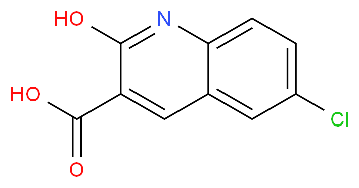 6-chloro-2-hydroxyquinoline-3-carboxylic acid_分子结构_CAS_86209-35-0
