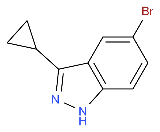 5-Bromo-3-cyclopropyl-1H-indazole_分子结构_CAS_911305-80-1)