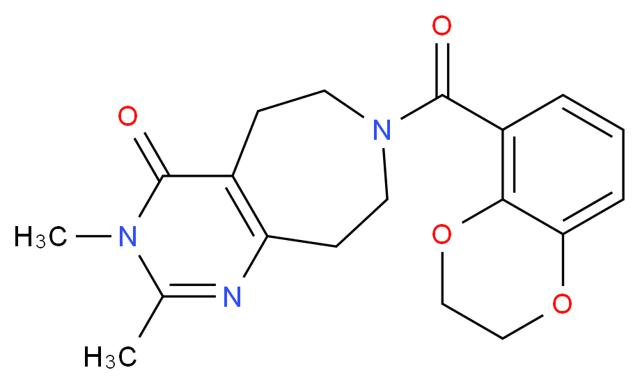 7-(2,3-dihydro-1,4-benzodioxin-5-ylcarbonyl)-2,3-dimethyl-3,5,6,7,8,9-hexahydro-4H-pyrimido[4,5-d]azepin-4-one_分子结构_CAS_)