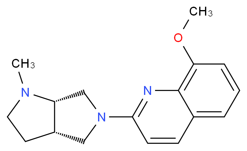 8-methoxy-2-[(3aS,6aS)-1-methylhexahydropyrrolo[3,4-b]pyrrol-5(1H)-yl]quinoline_分子结构_CAS_)
