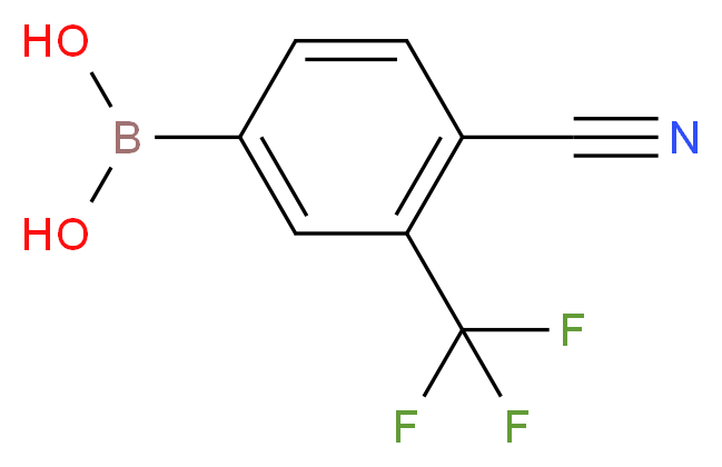 [4-cyano-3-(trifluoromethyl)phenyl]boronic acid_分子结构_CAS_915299-32-0