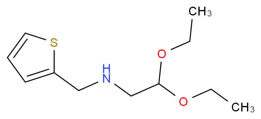 (2,2-diethoxyethyl)(thiophen-2-ylmethyl)amine_分子结构_CAS_113825-05-1