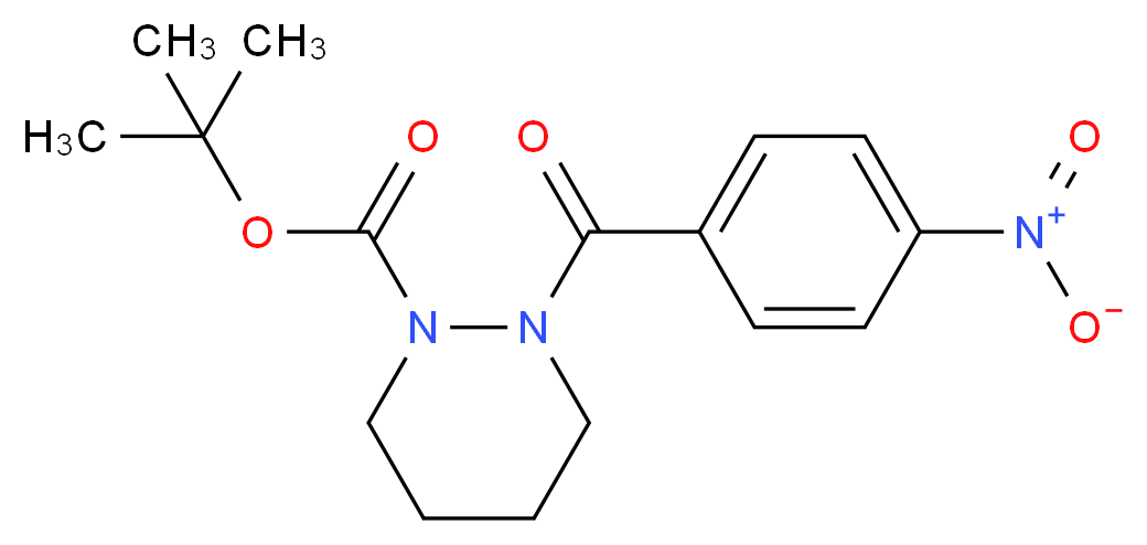 tert-Butyl 2-(4-nitrobenzoyl)tetrahydro-1(2H)-pyridazinecarboxylate_分子结构_CAS_443295-21-4)