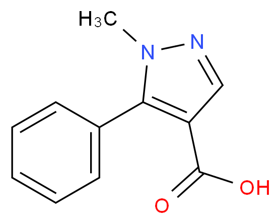 1-methyl-5-phenyl-1H-pyrazole-4-carboxylic acid_分子结构_CAS_105994-75-0