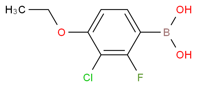 (3-Chloro-4-ethoxy-2-fluorophenyl)boronic acid_分子结构_CAS_909122-50-5)