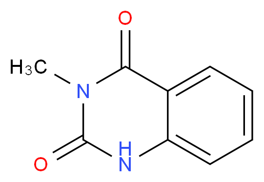 3-methyl-1,2,3,4-tetrahydroquinazoline-2,4-dione_分子结构_CAS_607-19-2