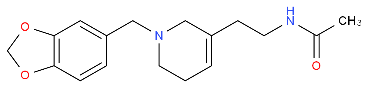 N-{2-[1-(1,3-benzodioxol-5-ylmethyl)-1,2,5,6-tetrahydropyridin-3-yl]ethyl}acetamide_分子结构_CAS_)