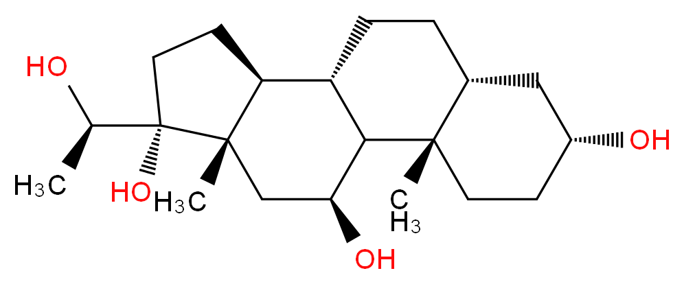 (1S,2S,5R,7R,10S,11S,14R,15S,17S)-14-[(1R)-1-hydroxyethyl]-2,15-dimethyltetracyclo[8.7.0.0<sup>2</sup>,<sup>7</sup>.0<sup>1</sup><sup>1</sup>,<sup>1</sup><sup>5</sup>]heptadecane-5,14,17-triol_分子结构_CAS_2434-06-2