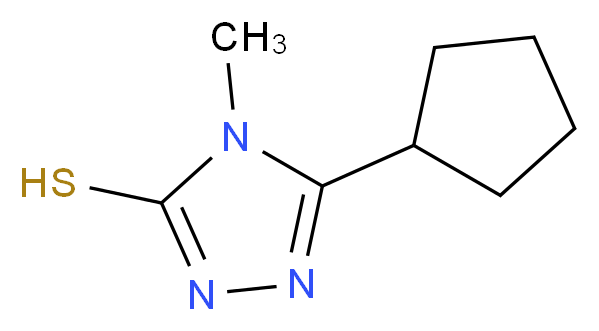 5-Cyclopentyl-4-methyl-4H-1,2,4-triazole-3-thiol_分子结构_CAS_)