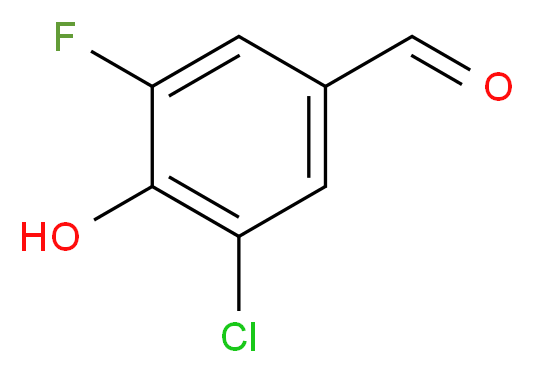 3-chloro-5-fluoro-4-hydroxybenzaldehyde_分子结构_CAS_870704-13-5
