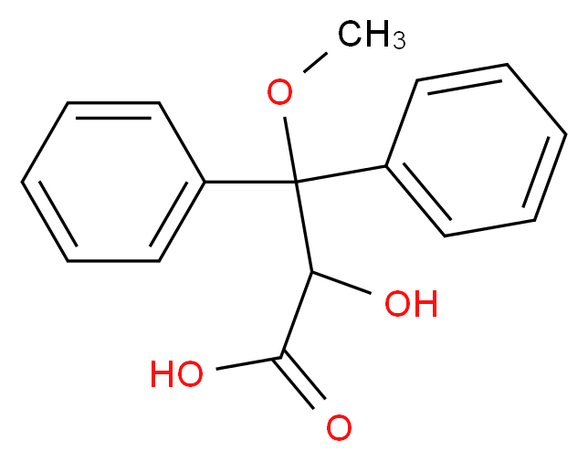 2-hydroxy-3-methoxy-3,3-diphenylpropanoic acid_分子结构_CAS_178306-51-9