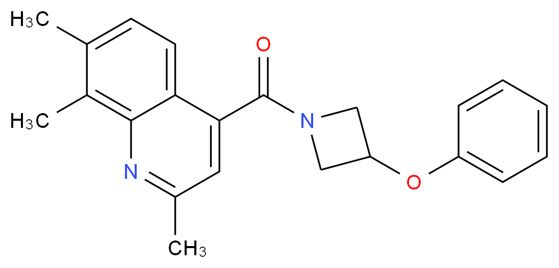 2,7,8-trimethyl-4-[(3-phenoxy-1-azetidinyl)carbonyl]quinoline_分子结构_CAS_)