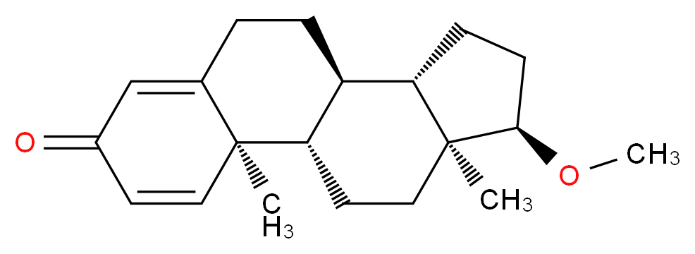 (1S,2R,10R,11S,14R,15S)-14-methoxy-2,15-dimethyltetracyclo[8.7.0.0<sup>2</sup>,<sup>7</sup>.0<sup>1</sup><sup>1</sup>,<sup>1</sup><sup>5</sup>]heptadeca-3,6-dien-5-one_分子结构_CAS_20401-12-1