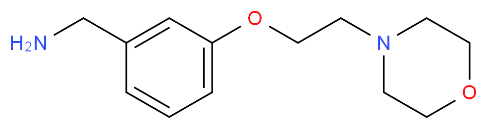 {3-[2-(morpholin-4-yl)ethoxy]phenyl}methanamine_分子结构_CAS_)