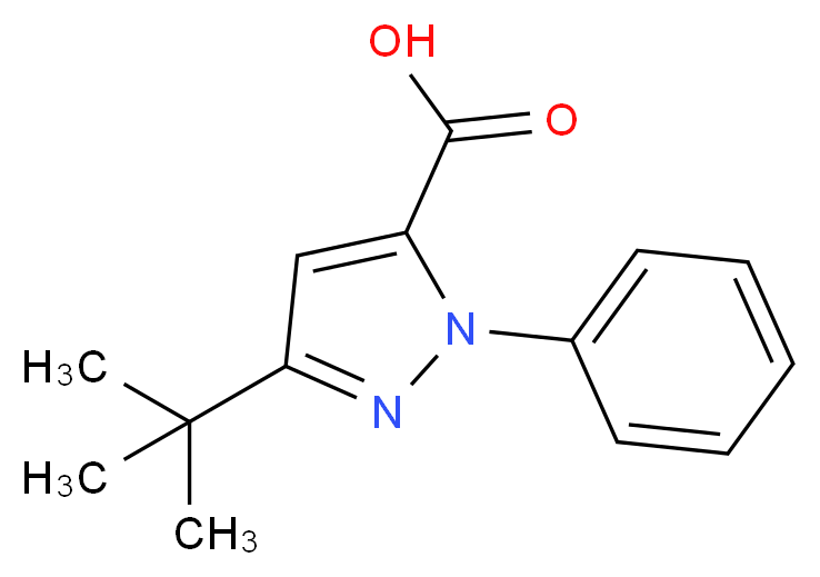 3-(tert-Butyl)-1-phenyl-1H-pyrazole-5-carboxylic acid_分子结构_CAS_93045-47-7)