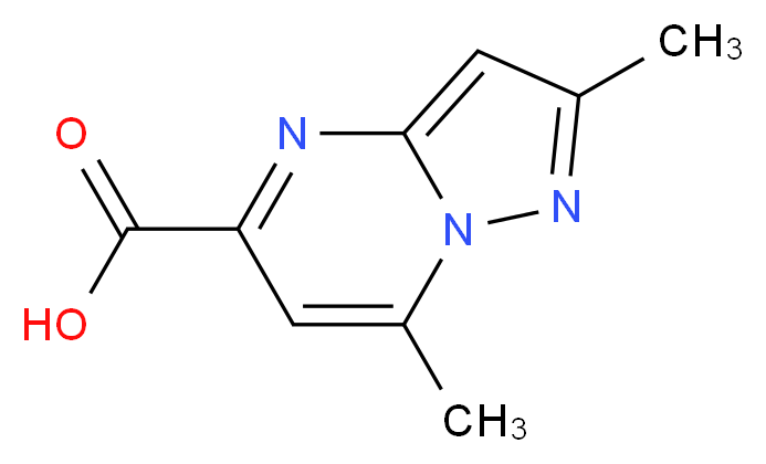 2,7-dimethylpyrazolo[1,5-a]pyrimidine-5-carboxylic acid_分子结构_CAS_1015846-86-2)