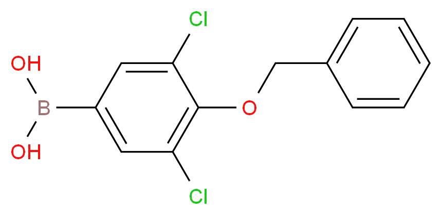 4-(BENZYLOXY)-3,5-DICHLOROPHENYLBORONIC ACID_分子结构_CAS_1003298-85-8)