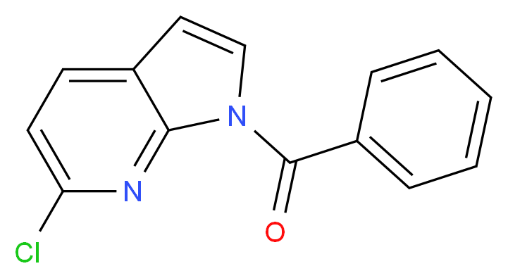 1-benzoyl-6-chloro-1H-pyrrolo[2,3-b]pyridine_分子结构_CAS_143468-11-5