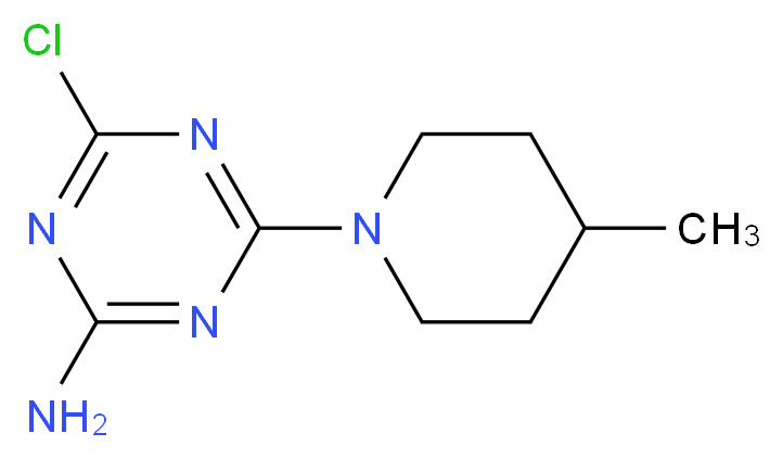 4-Chloro-6-(4-methyl-1-piperidinyl)-1,3,5-triazin-2-amine_分子结构_CAS_)