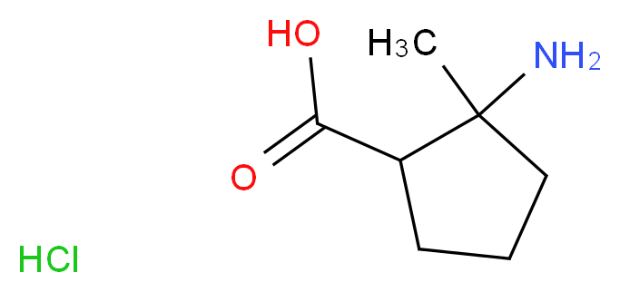 2-amino-2-methylcyclopentane-1-carboxylic acid hydrochloride_分子结构_CAS_156292-34-1