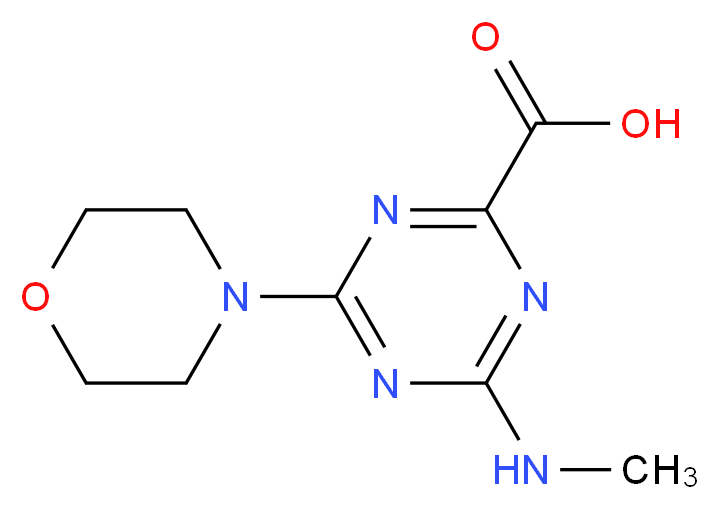 4-Methylamino-6-morpholin-4-yl-[1,3,5]triazine-2-carboxylic acid_分子结构_CAS_585557-38-6)