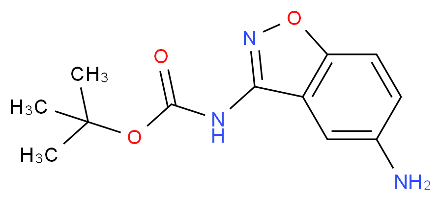 tert-butyl N-(5-amino-1,2-benzoxazol-3-yl)carbamate_分子结构_CAS_380629-73-2