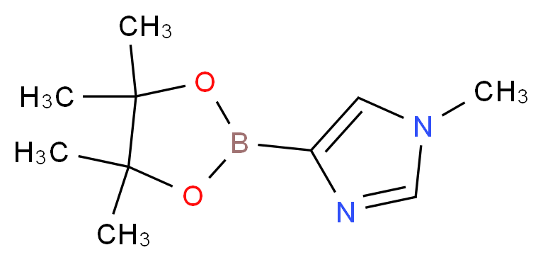 1-methyl-4-(tetramethyl-1,3,2-dioxaborolan-2-yl)-1H-imidazole_分子结构_CAS_1083180-01-1