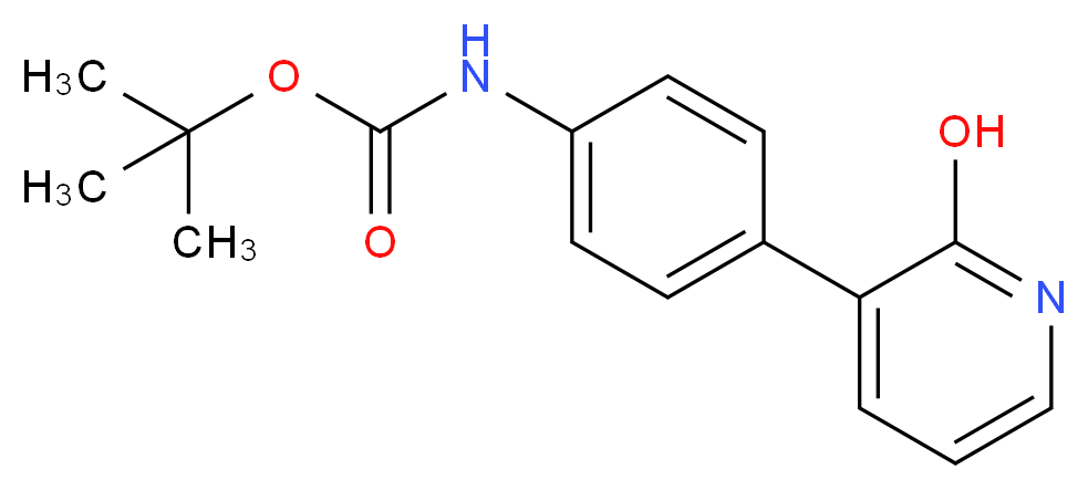 tert-butyl N-[4-(2-hydroxypyridin-3-yl)phenyl]carbamate_分子结构_CAS_1261896-32-5