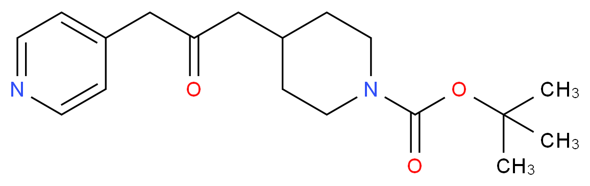 1-Boc-4-(2-oxo-3-pyridin-4-yl-propyl)-piperidine_分子结构_CAS_271577-10-7)