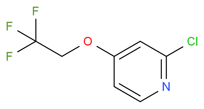 2-Chloro-4-(2,2,2-trifluoroethoxy)pyridine_分子结构_CAS_885277-01-0)