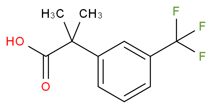 2-methyl-2-[3-(trifluoromethyl)phenyl]propanoic acid_分子结构_CAS_254895-42-6