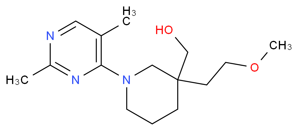 [1-(2,5-dimethyl-4-pyrimidinyl)-3-(2-methoxyethyl)-3-piperidinyl]methanol_分子结构_CAS_)