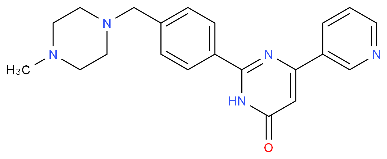 2-{4-[(4-methylpiperazin-1-yl)methyl]phenyl}-6-pyridin-3-ylpyrimidin-4(3H)-one_分子结构_CAS_)