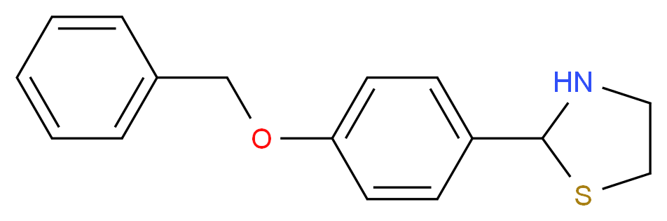 2-[4-(benzyloxy)phenyl]-1,3-thiazolidine_分子结构_CAS_937602-44-3