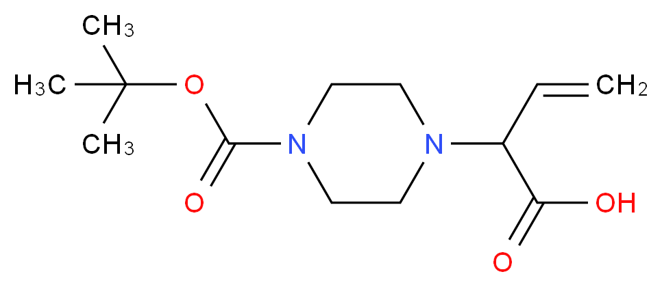2-(4-Boc-哌嗪-1-基)-3-丁烯酸_分子结构_CAS_870703-78-9)
