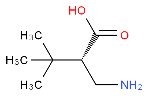 (2S)-2-(aminomethyl)-3,3-dimethylbutanoic acid_分子结构_CAS_367278-48-6