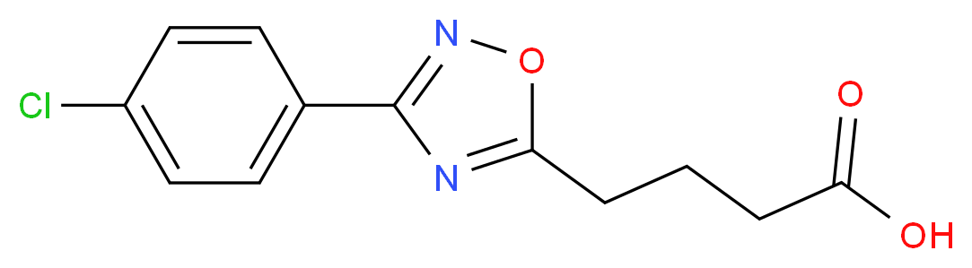 4-[3-(4-chlorophenyl)-1,2,4-oxadiazol-5-yl]butanoic acid_分子结构_CAS_439108-15-3)