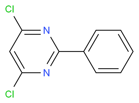 4,6-dichloro-2-phenylpyrimidine_分子结构_CAS_3740-92-9