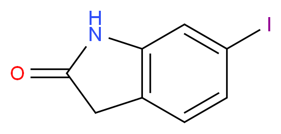 6-iodo-2,3-dihydro-1H-indol-2-one_分子结构_CAS_919103-45-0