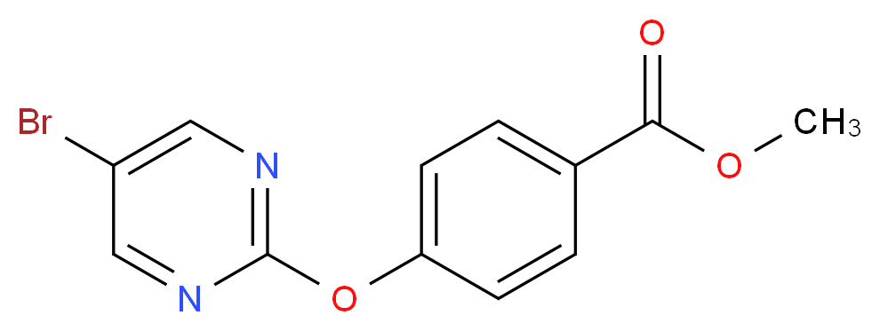 methyl 4-[(5-bromopyrimidin-2-yl)oxy]benzoate_分子结构_CAS_926304-76-9