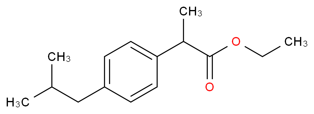 ethyl 2-[4-(2-methylpropyl)phenyl]propanoate_分子结构_CAS_41283-72-1